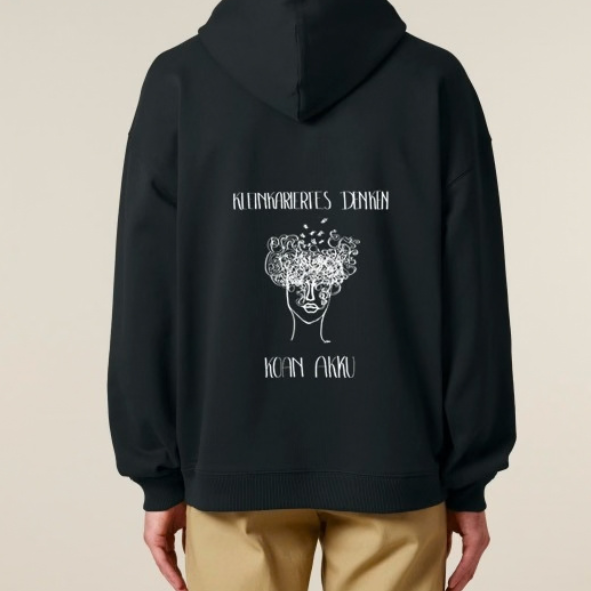 "Kleinkariertes Denken" Hoodie Black - Vorbestellung – Bild 2