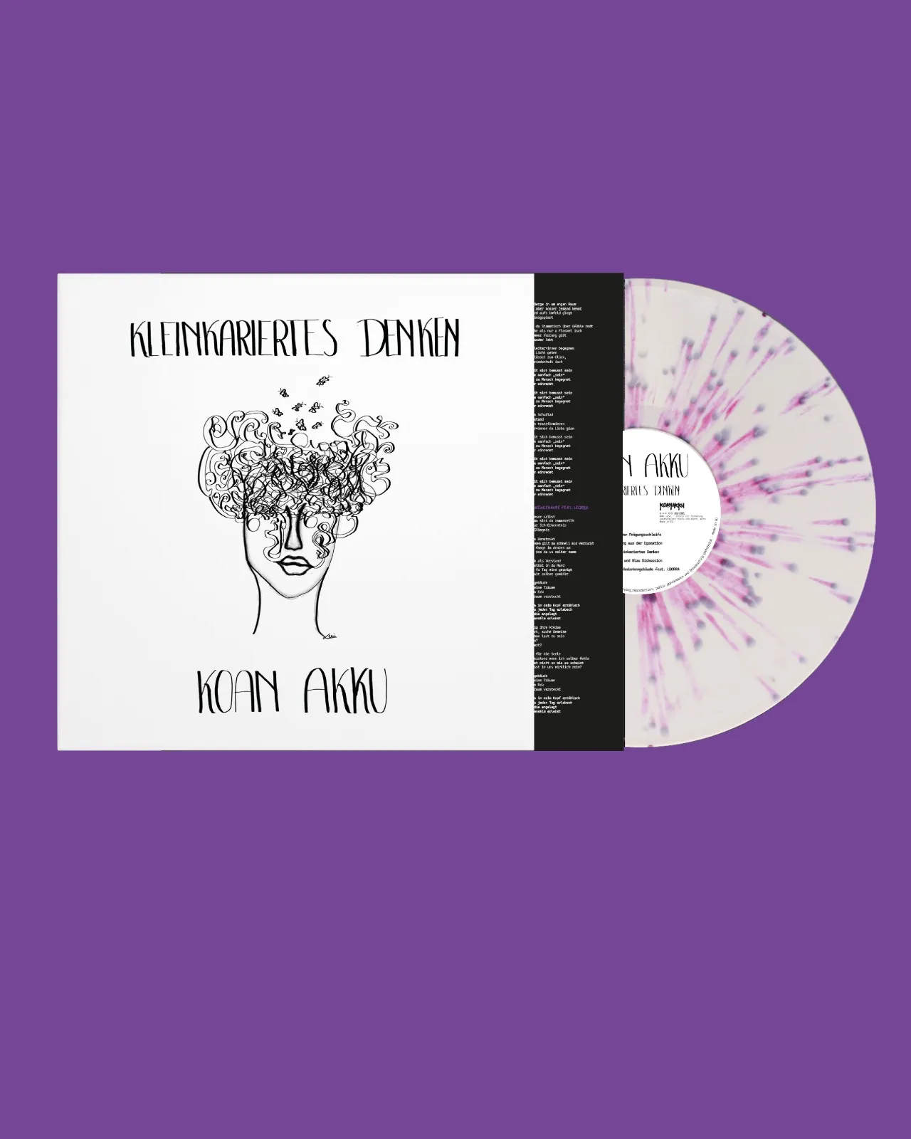 "Kleinkariertes Denken" Vinyl Splattered White Viola - Vorbestellung