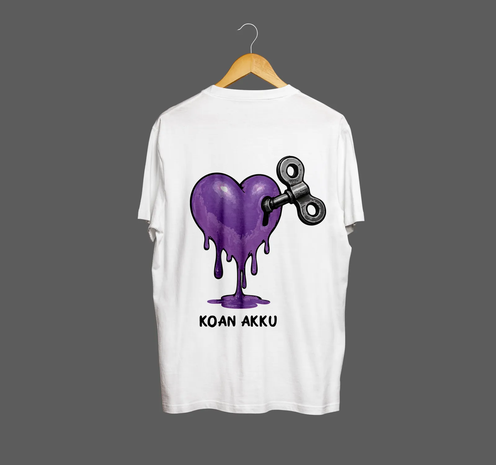 "Herz" Band T-Shirt Weiß