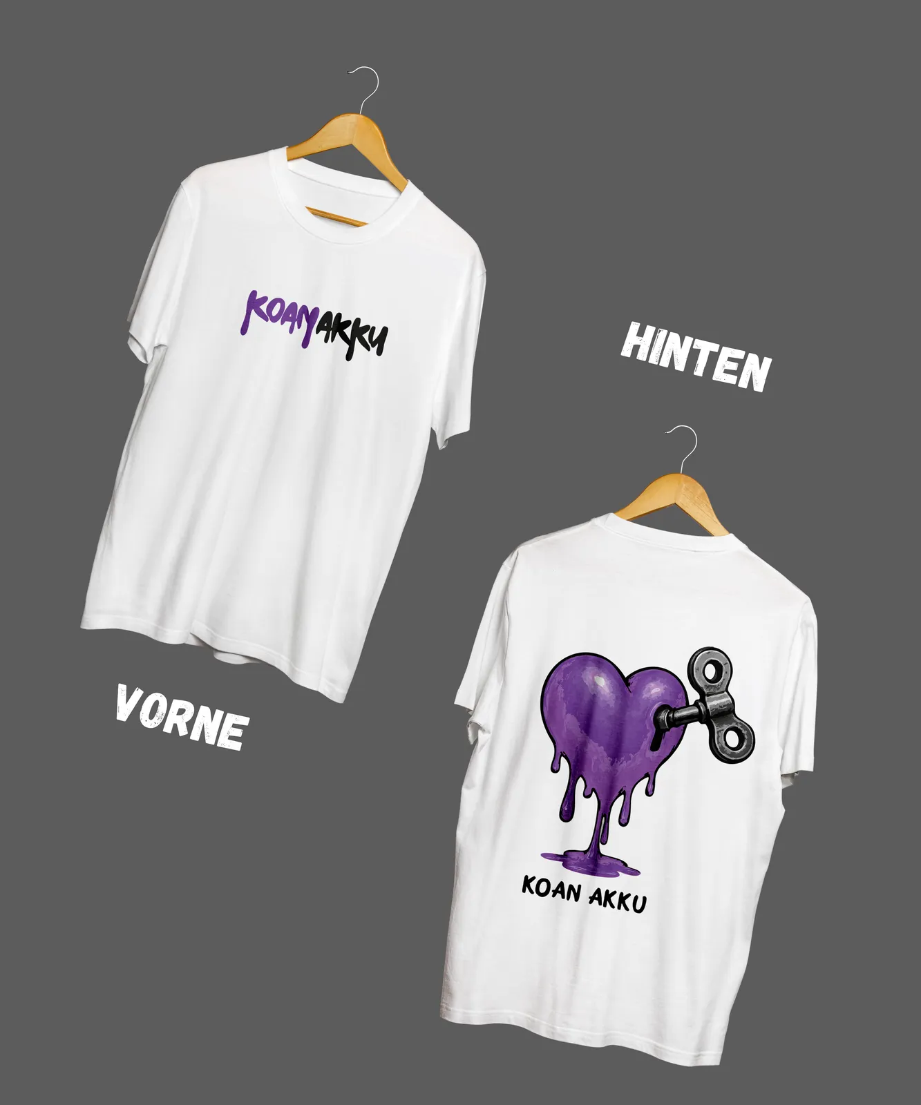 "Herz" Band T-Shirt Weiß – Bild 3